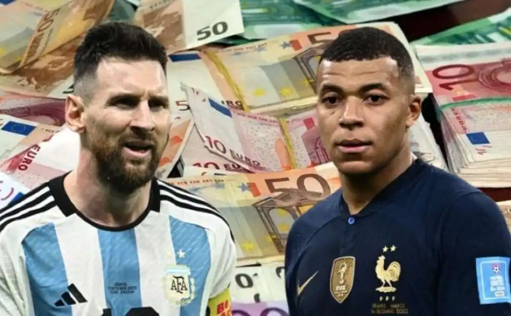 messi mbappe soldi