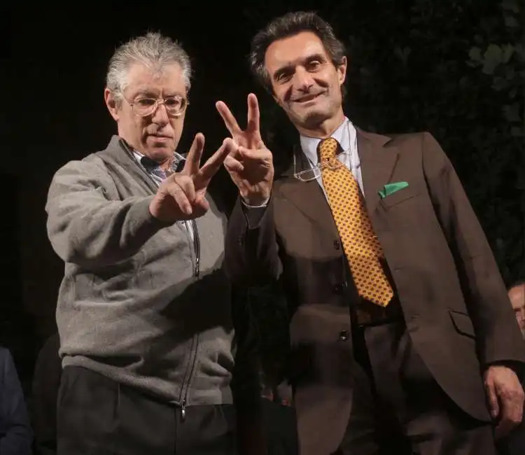 umberto bossi e attilio fontana nel 2011 