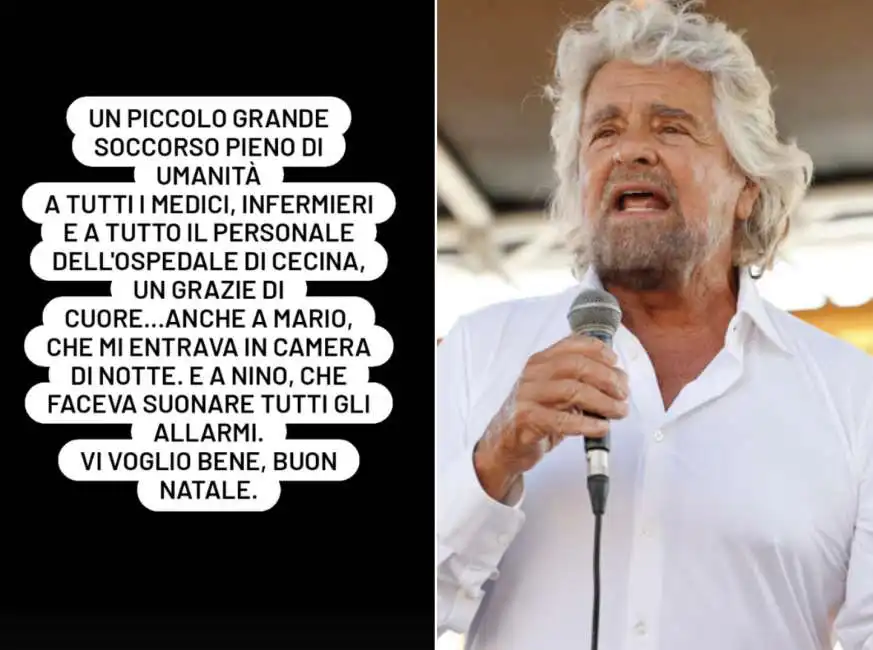 beppe grillo dimesso dall'ospedale