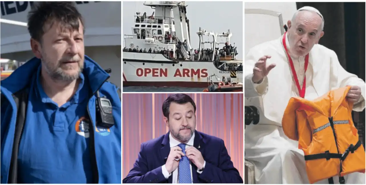 casarini bergoglio papa francesco salvini open arms