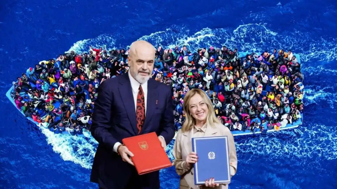 edi rama giorgia meloni migranti albania italia