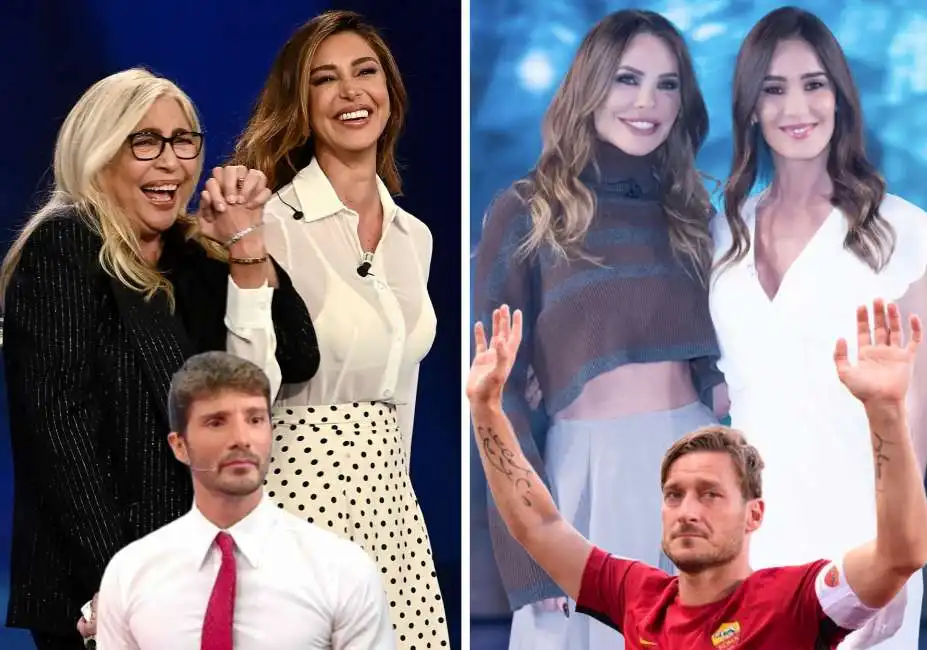 francesco totti ilary blasi silvia toffanin mara venier belen rodriguez stefano de martino