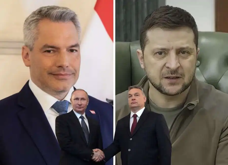 karl nehammer volodymyr zelensky vladimir putin viktor orban 