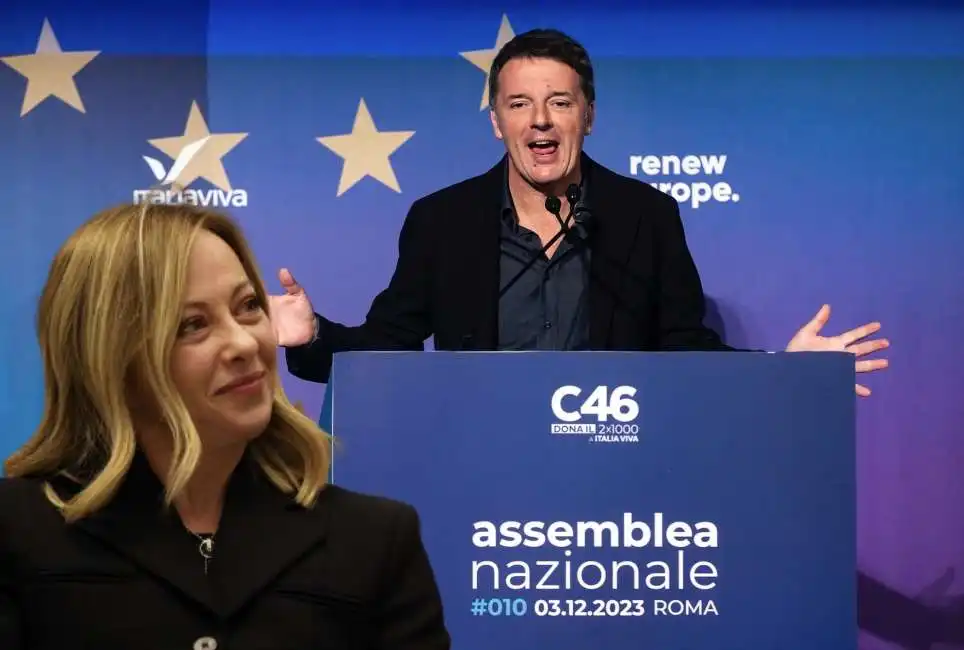 matteo renzi - assemblea nazionale di italia viva giorgia meloni 