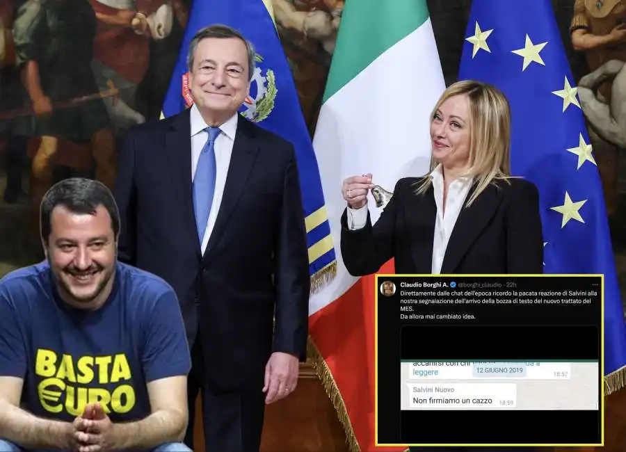 matteo salvini mario draghi giorgia meloni 