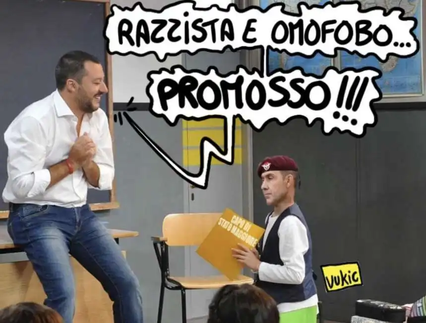 matteo salvini roberto vannacci - meme by vukic