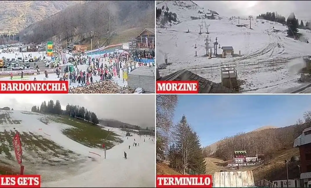 piste da sci senza neve inverno riscaldamento globale terminillo bardonecchia