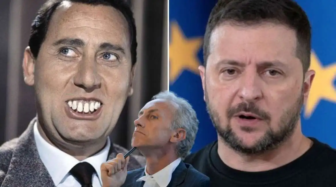 zelensky marco travaglio alberto sordi dentone