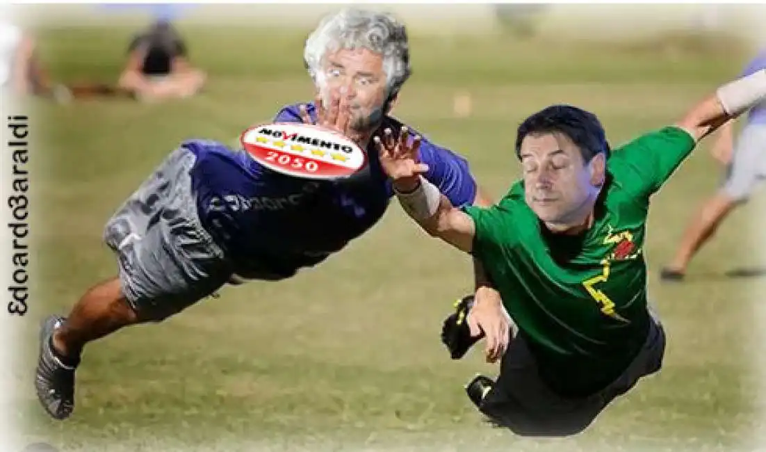 beppe grillo e giuseppe conte - meme by edoardo baraldi 