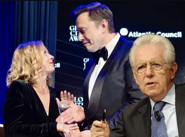 elon musk giorgia meloni mario monti 