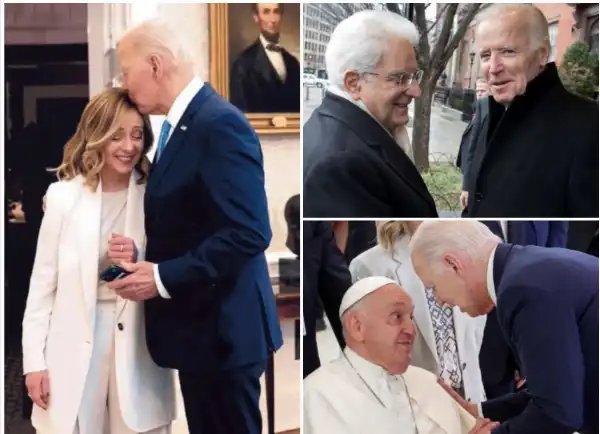 joe biden papa francesco giorgia meloni sergio mattarella