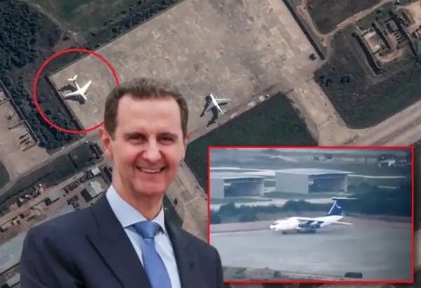 l aereo lyushin usato da assad a khmeimim il 9 dicembre