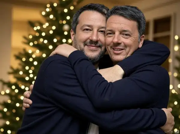 matteo renzi salvini albero di natale 