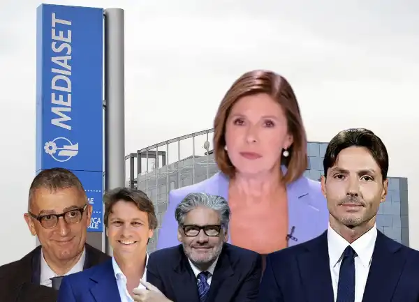 mauro crippa nicola porro bianca berlinguer pier silvio berlusconi paolo del debbio