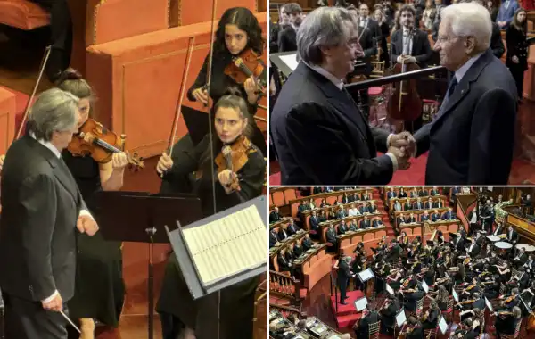 riccardo muti sergio mattarella concerto di natale in senato