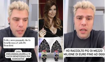 fedez risponde a selvaggia lucarelli sulla beneficenza a carlo de benedetti