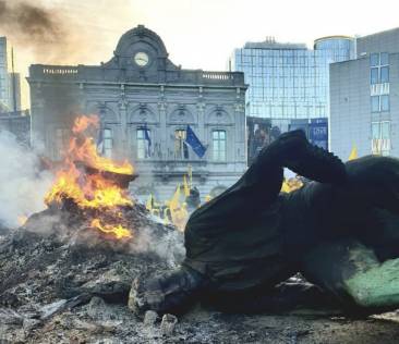 protesta degli agricoltori a bruxelles