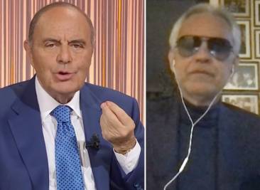 cinque minuti, le gaffe di bruno vespa sulla cecita' di andrea bocelli 