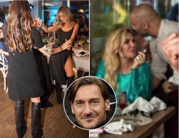 francesco totti - ilary blasi - noemi bocchi alla stessa cena