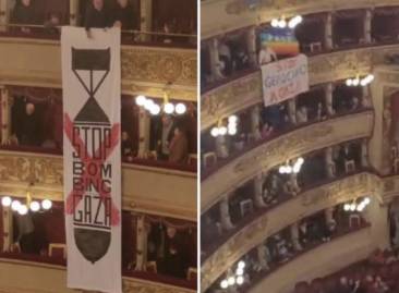 contestazione pro palestina alla scala di milano 